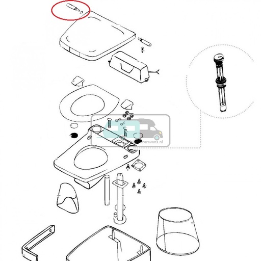 [OCS_35788] Thetford Electra Magic Scharnierpen