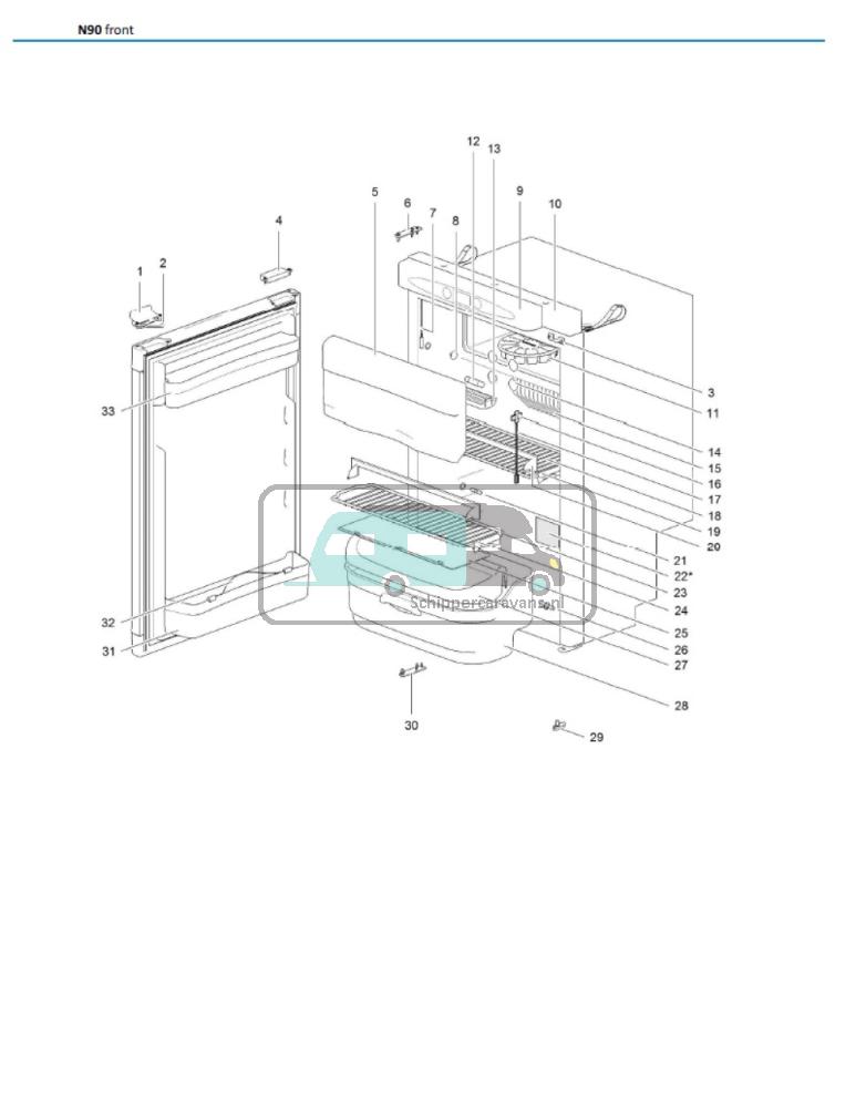 [OCS_A9900245] Magneetschakelaar A Thetford koelkast