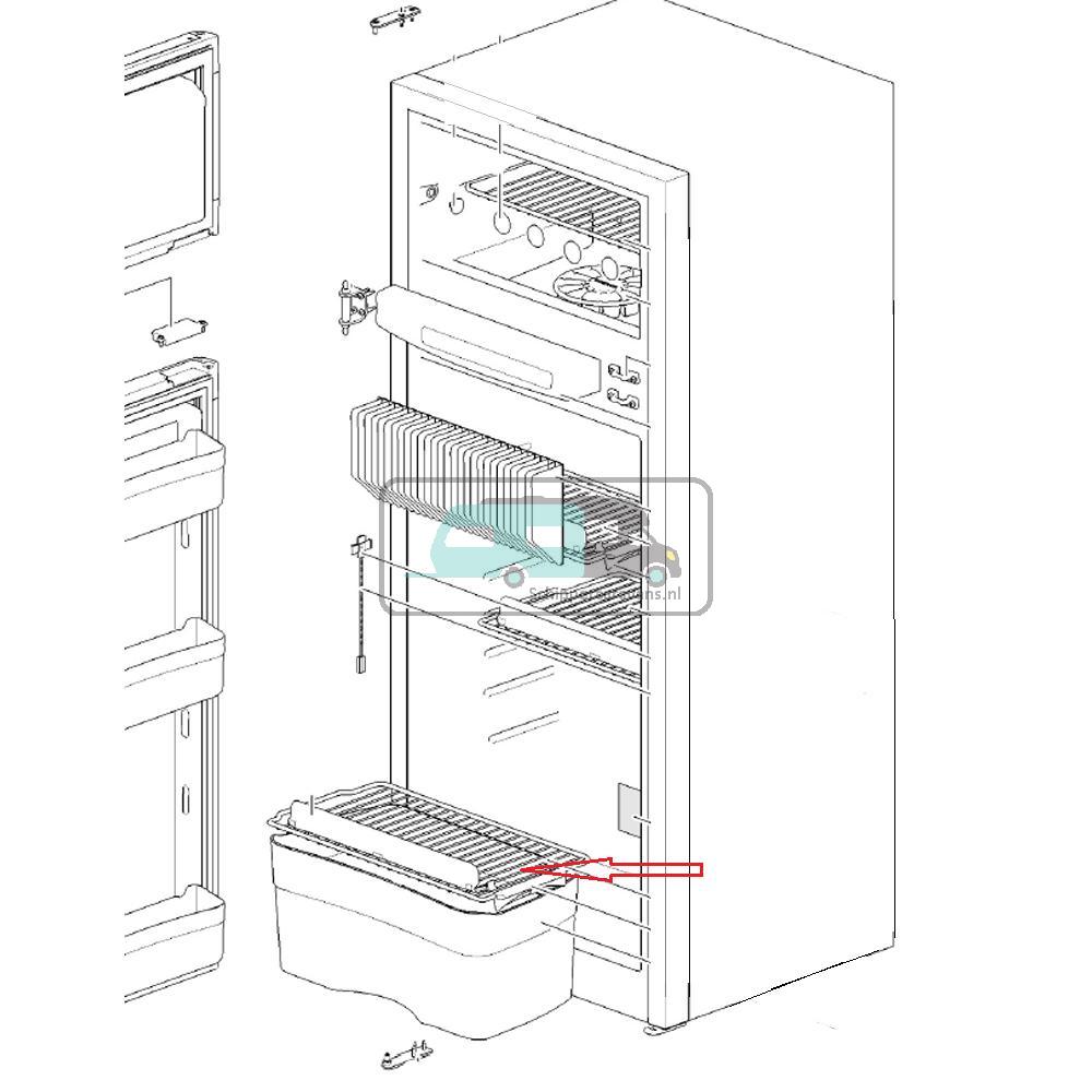 [OCS_A9907035] Thetford N3170 / N3175 Koelkastrooster