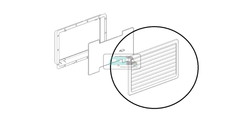 [OCS_A9902382] Thetford Buitenrooster N3140 257x432mm