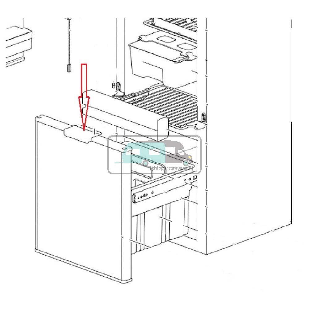 [OCS_A9902410] Thetford N3141 Koelkast Vergrendeling Groentebak