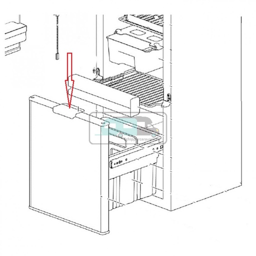 [OCS_69128727] Thetford N3141 Koelkast Vergrendeling Groentebak