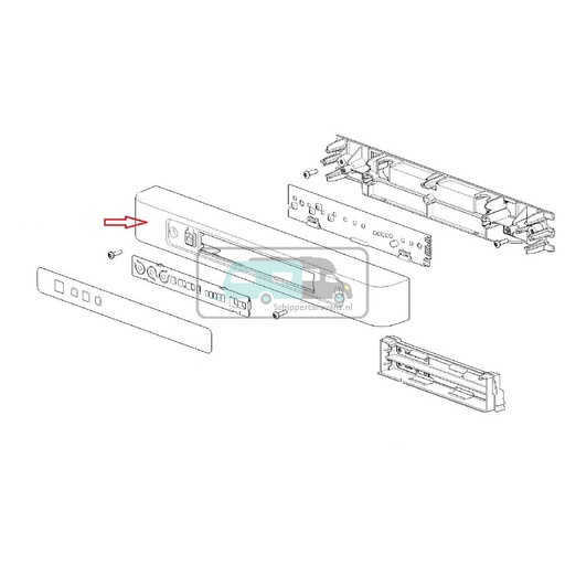 [OCS_691463] Thetford Display Behuizing Scharnier Rechts N400 serie