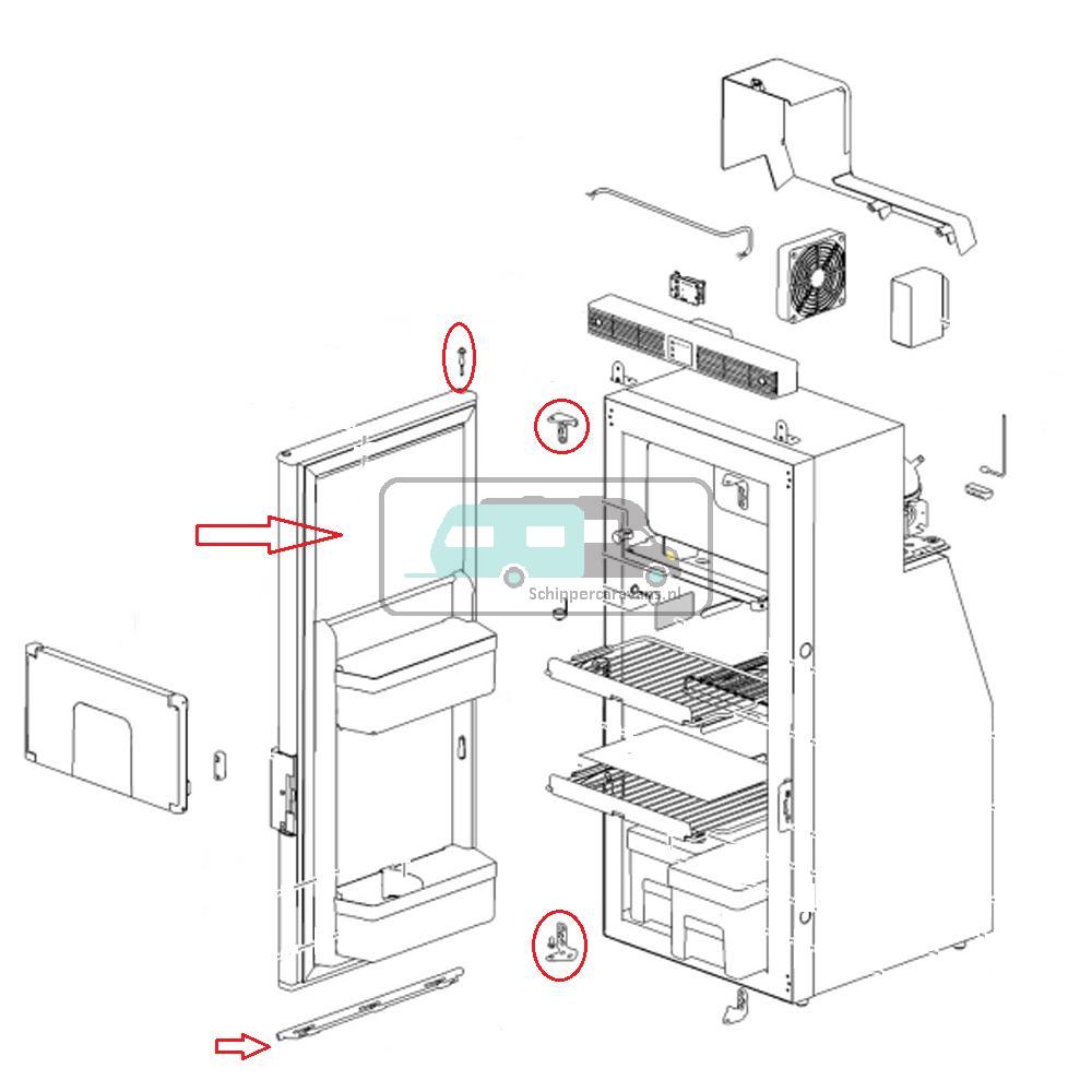 [OCS_A9902429] Thetford Scharnierenset T1090 