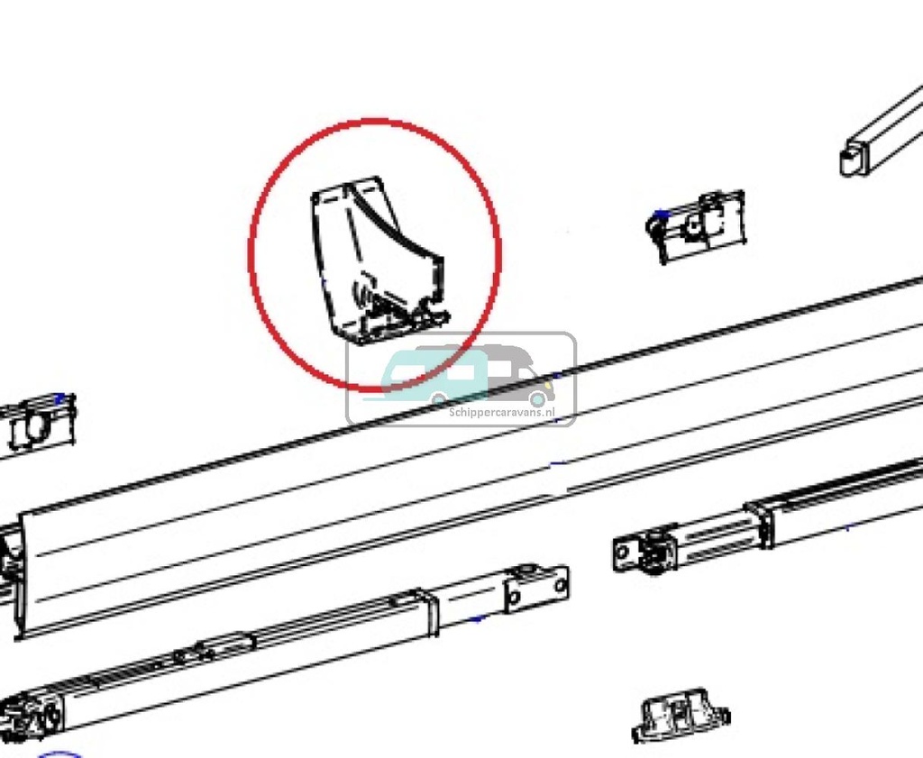 [OCS_A9906137] Thule Gliding Angle Lead Rail 8000