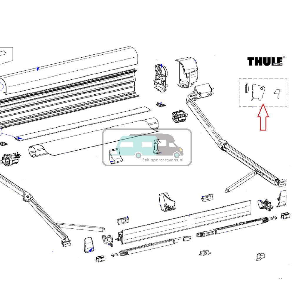 [OCS_A9902641] Thule Connection Pieces Tension Rafter 8000