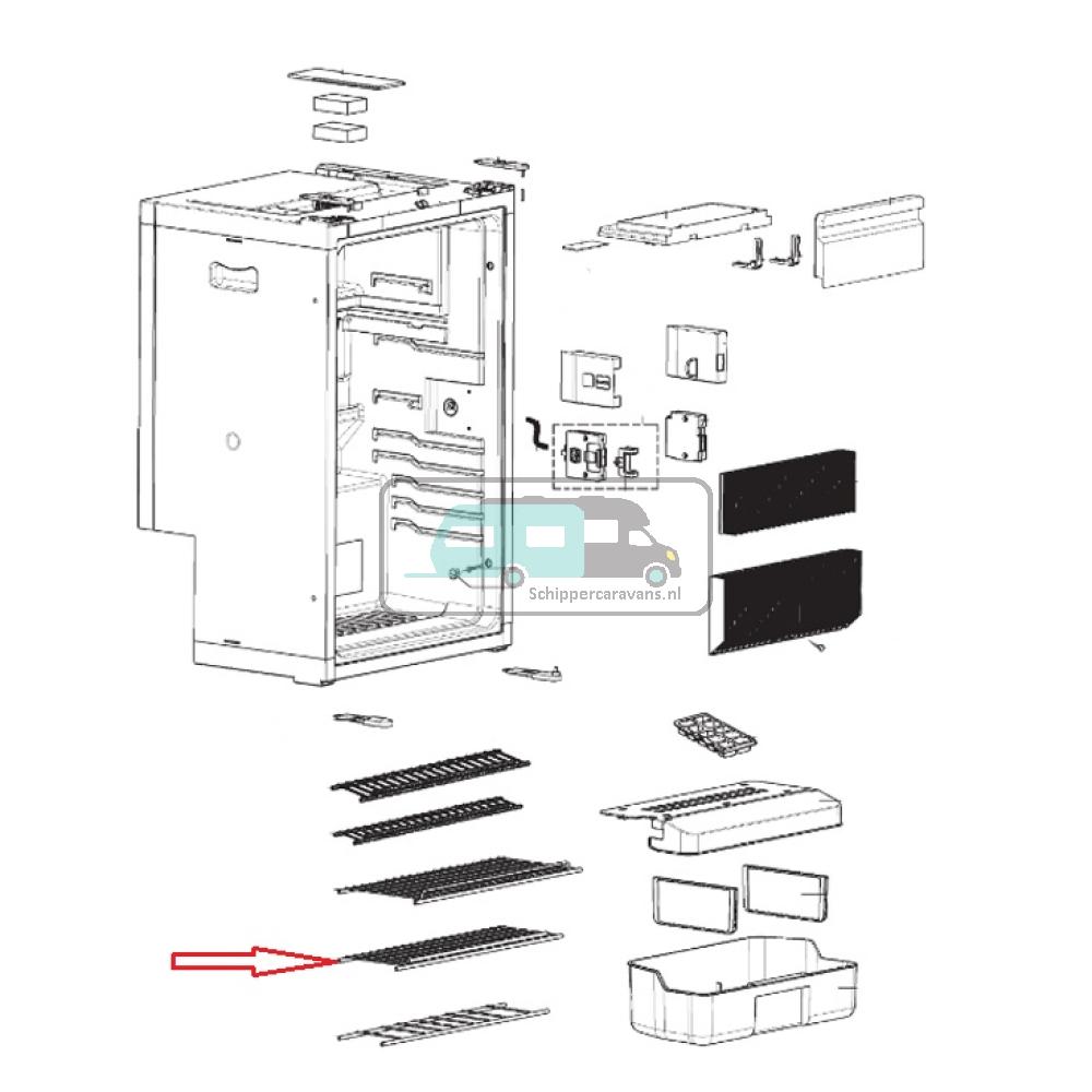 [OCS_A0017720] Dometic RMS8400 Rooster Bodem Verzinkt 426X25
