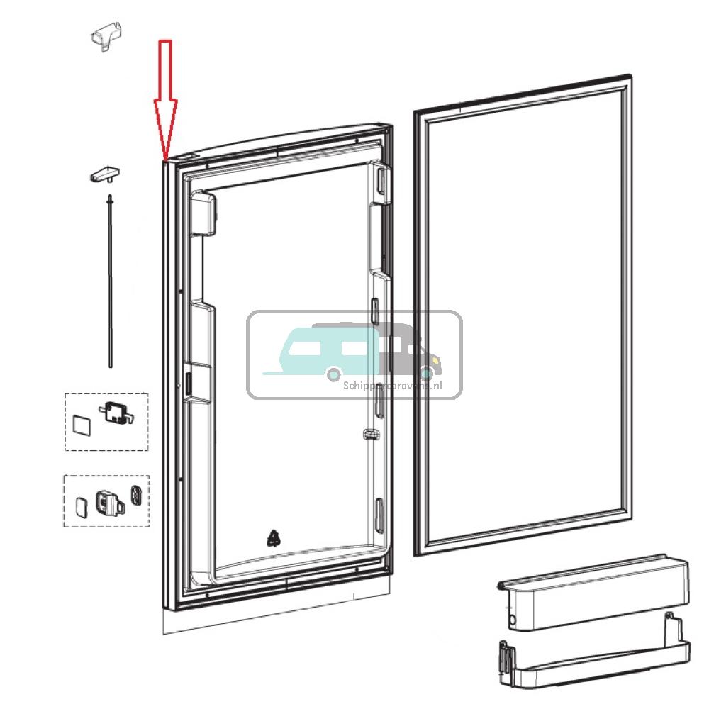[OCS_A9903019] Dometic afdeklijst deur zwart 2413338027