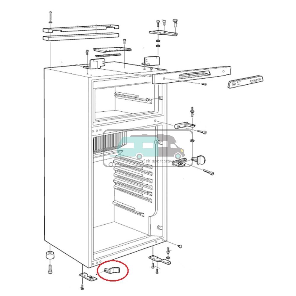[OCS_A0030510] Dometic RM4505 Hendel Onderaan Links