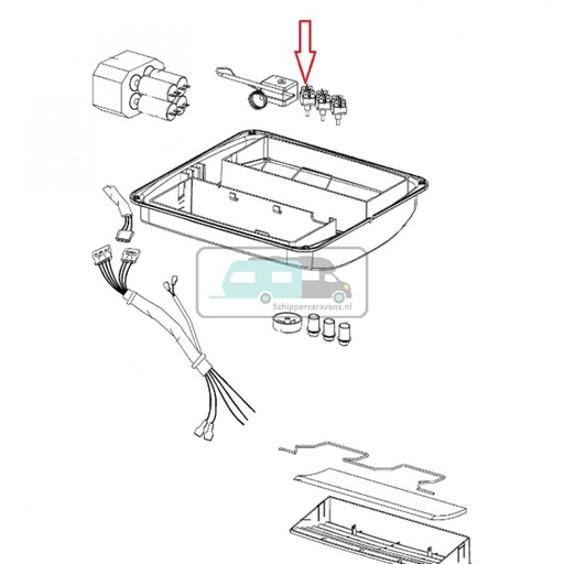 [OCS_701113] Dometic B1500 Schakelaar Ventilator Hoog/ Laag