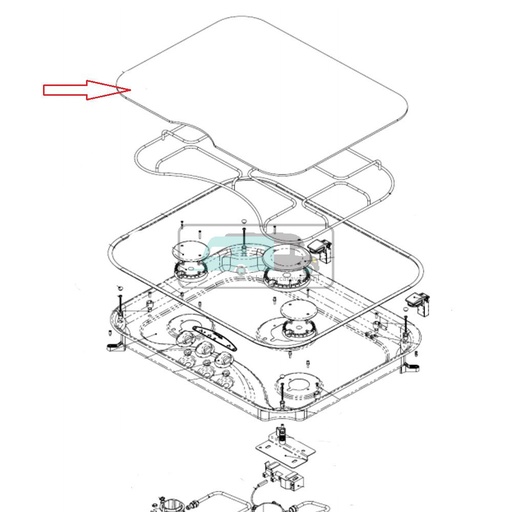 [OCS_701175] Thetford Hob 345 Komfoor Glasplaat 