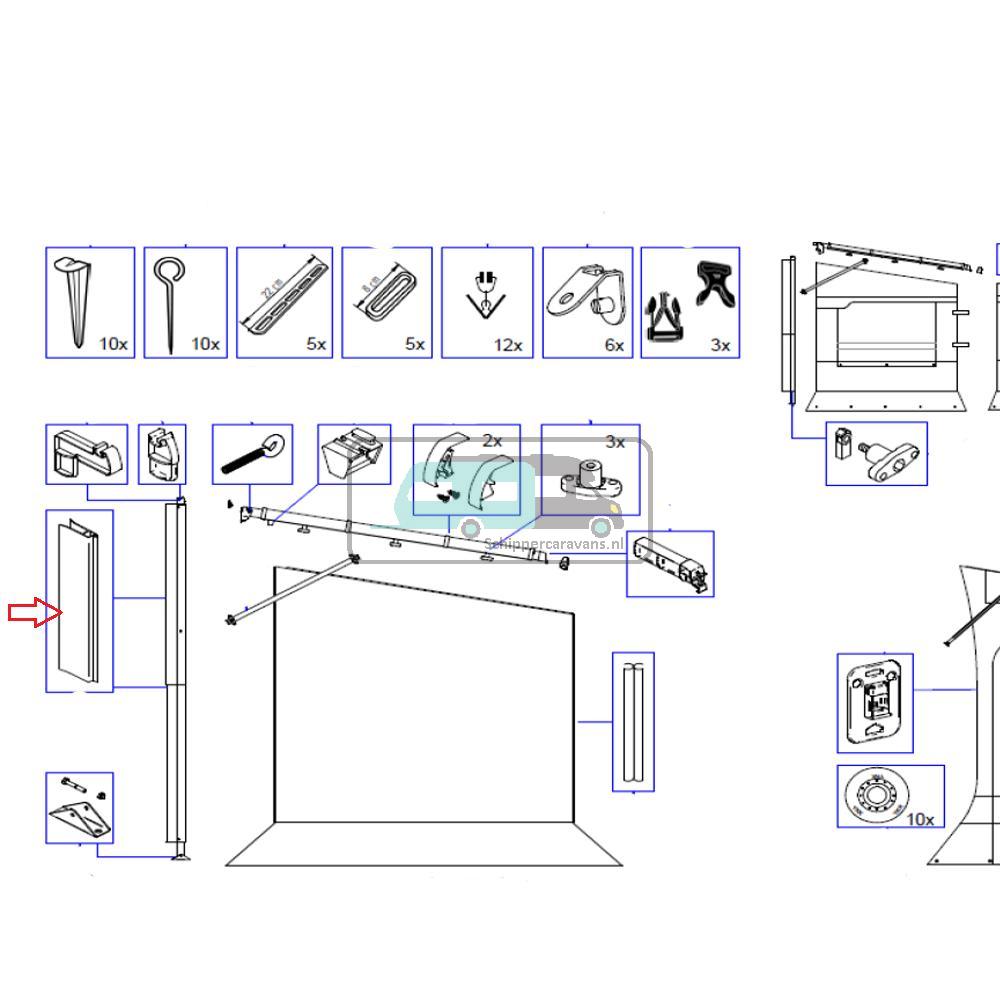 [OCS_A9902668] Thule Panorama Rubberprofiel Staander 114cm