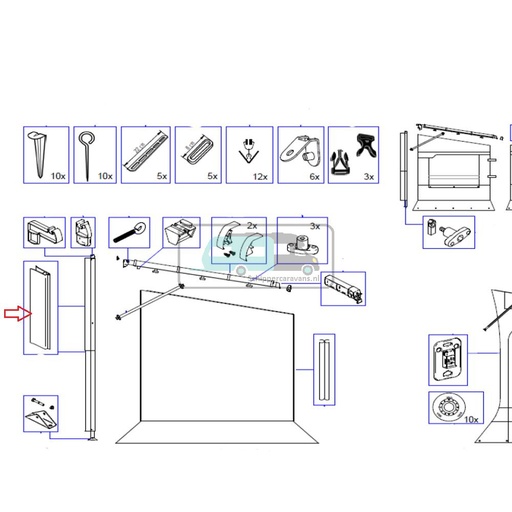 [OCS_701191] Thule Panorama Rubberprofiel Staander 114cm