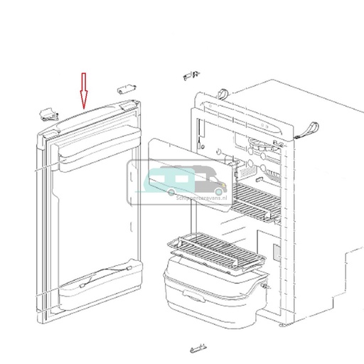 [OCS_701263] Thetford N112 Koelkastdeur