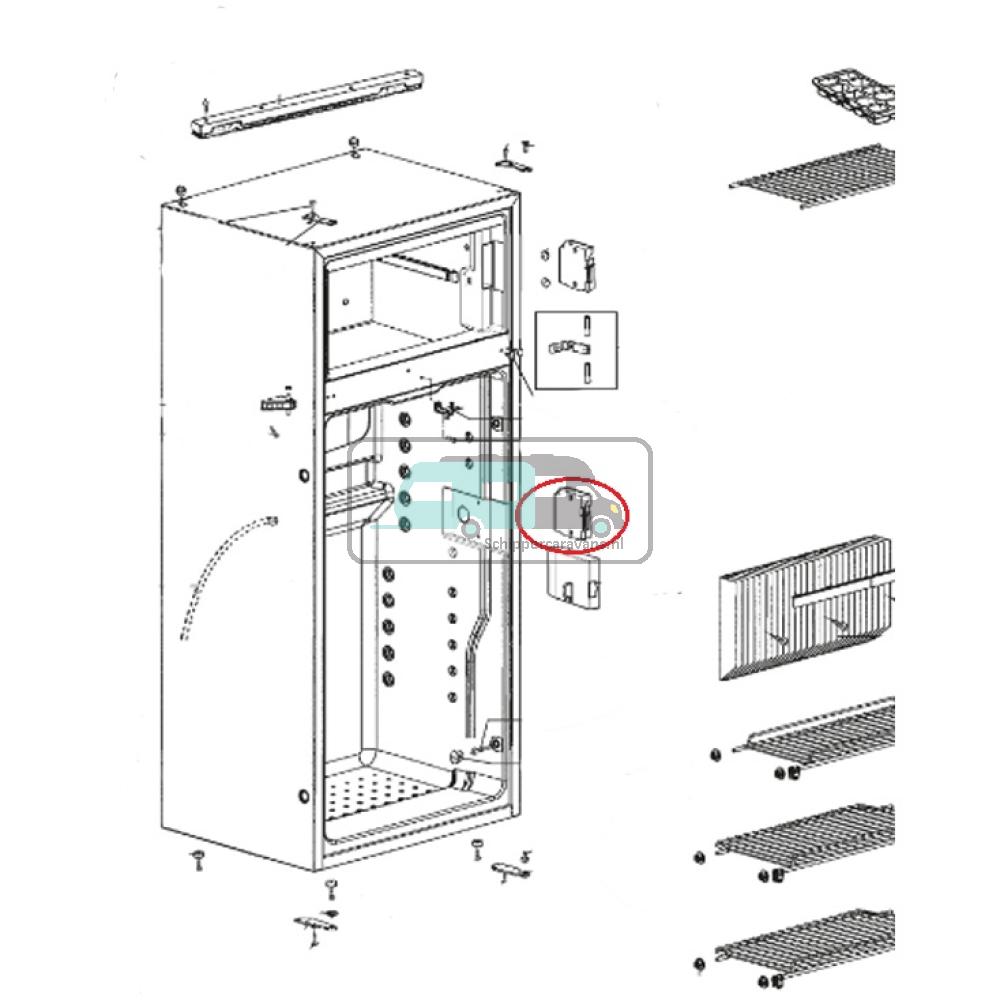 [OCS_A0030411] Dometic RMT7855L Pal Met Verlichting Marquardt