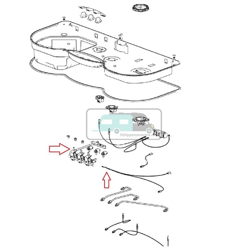 [OCS_701307] Thetford SHB 353 Spoelbakcombi.  Bedieningspaneel