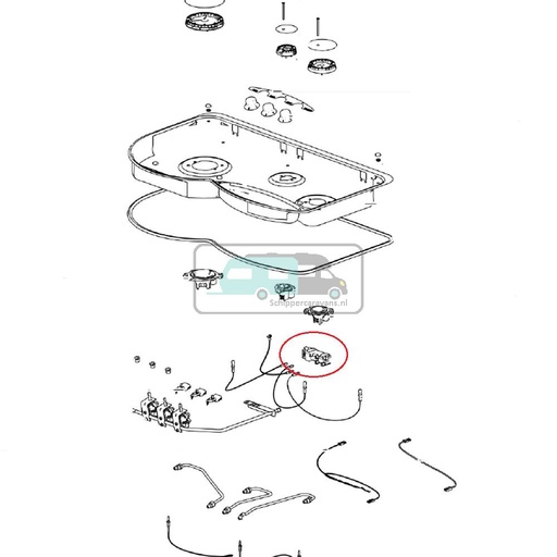 [OCS_701308] Thetford Hob 353 serie Onstekingsautomaat