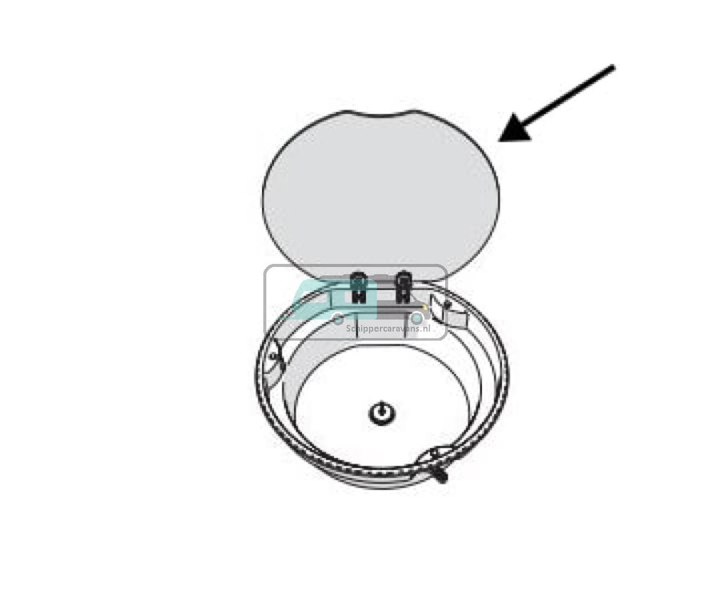 [OCS_A9903458] Thetford Spoelbak Glasplaat Striped SBL3000
