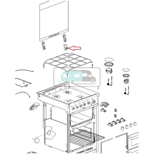 [OCS_701316] Thetford Fornuis Scharnier Onder