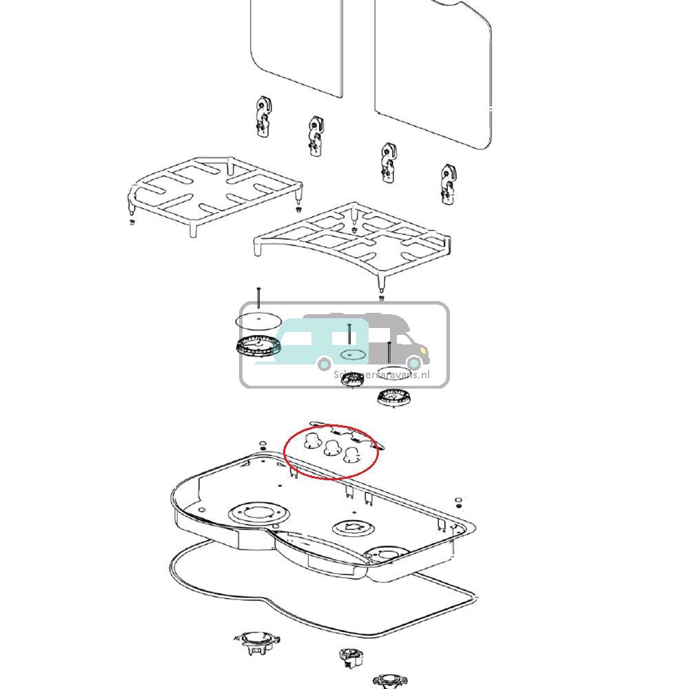 [OCS_A0028453] Thetford Hob 353 Regelknopen