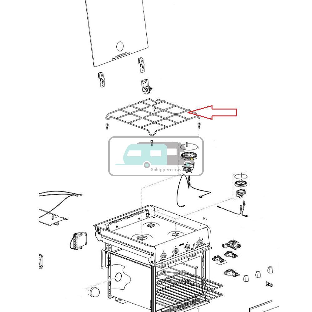 [OCS_A0017588] Thetford Triplex Fornuis Pannendrager 