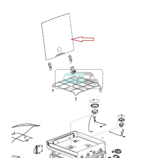 [OCS_701326] Thetford Triplex Fornuis Afdekglasplaat