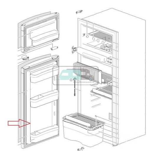[OCS_701329] Thetford Deur Frameless Rechts N150/ N175/ N3185