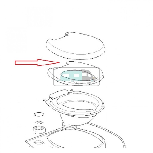 [OCS_9071362] Bril & deksel Wit / grijs