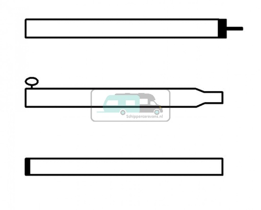[OCS_92290346] Campking tentstok 22/19 mm 180-250 cm Basic