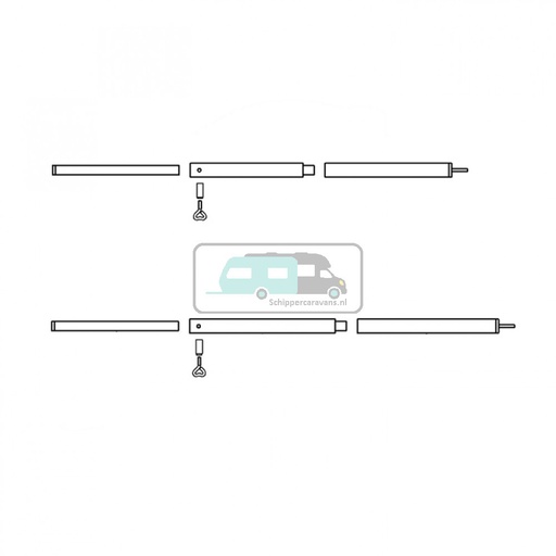 [OCS_95150060] Campking luifelstokkenset Sunsation 25 mm Prem.