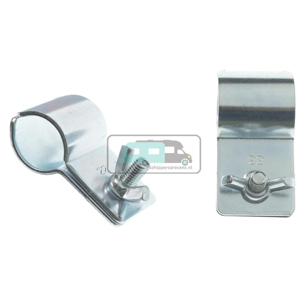 [OCS_A0029724] Campking Daksteunklem 22 mm 2 st