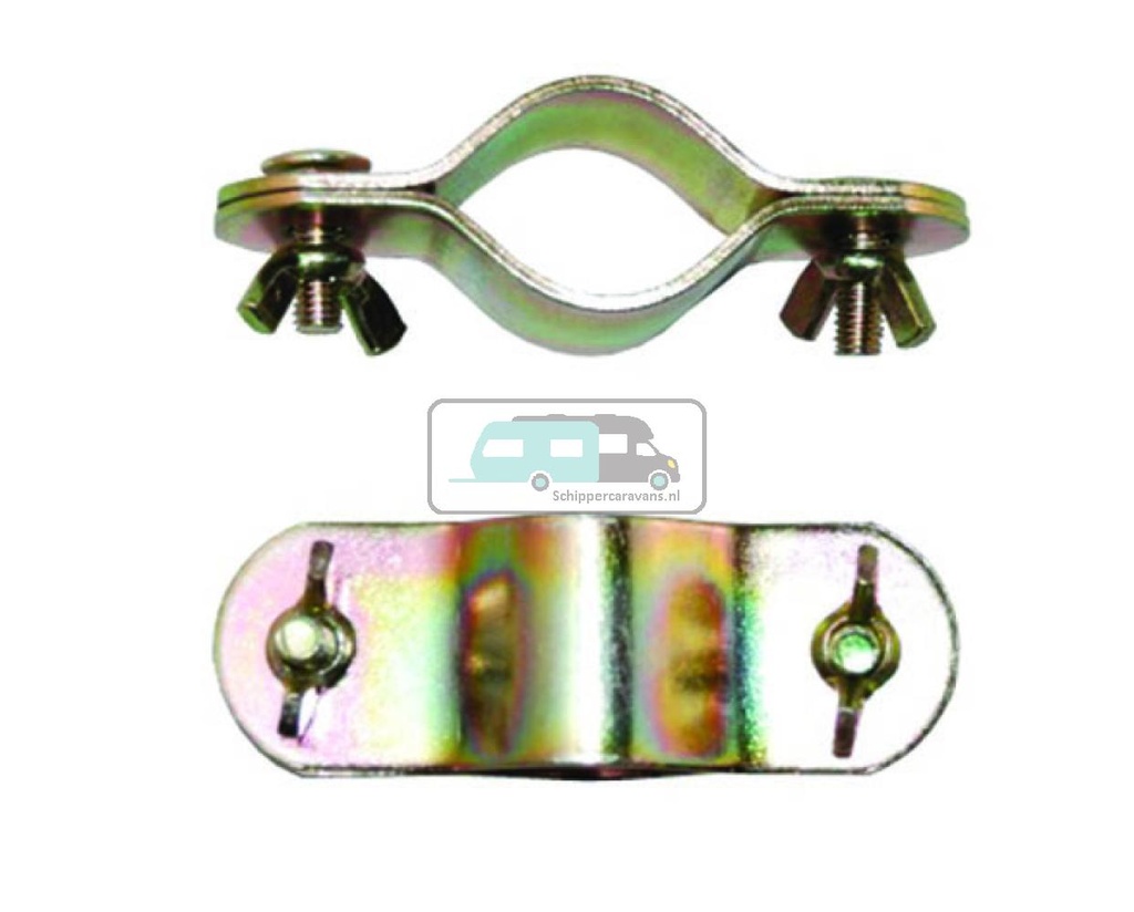 [OCS_A0029727] Campking Dubbel-Daksteunklem 25/22 mm