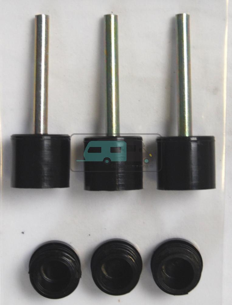 [OCS_A0029775] Campking Tentdoppen 28mm Boven/Onder 3st