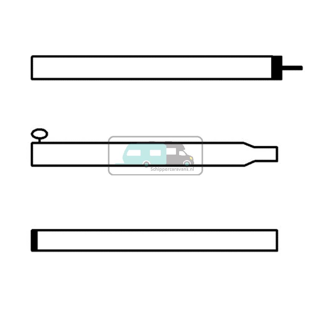 [OCS_A0029811] Campking car. voortentstok 25/22mm 170-250cm Ba