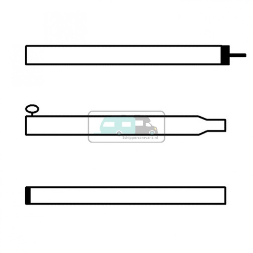 [OCS_96941260] Campking car. voortentstok 25/22mm 170-250cm Pr