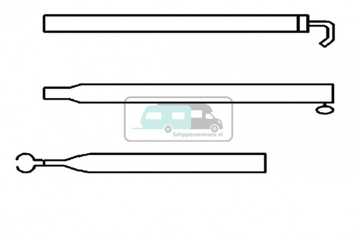 [OCS_96943046] Campking Extra dakligger 22/19mm 170-250cm Basic