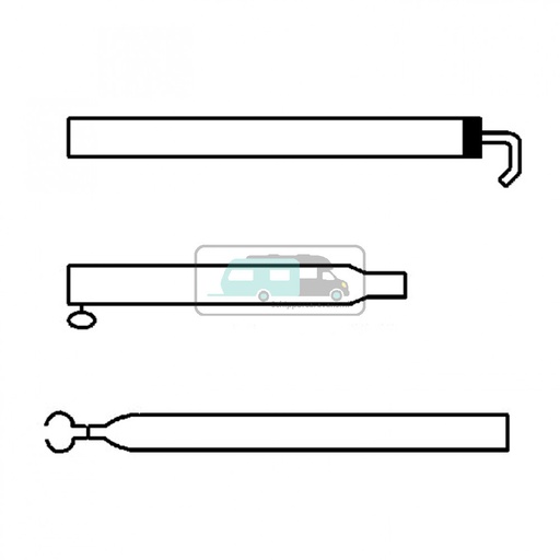 [OCS_96943150] Campking Extra dakligger 25/22mm 170-260cm alu