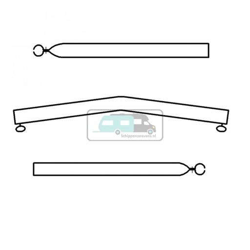 [OCS_96944060] Campking Daksteun gebogen 22/19mm 170-250 Premium