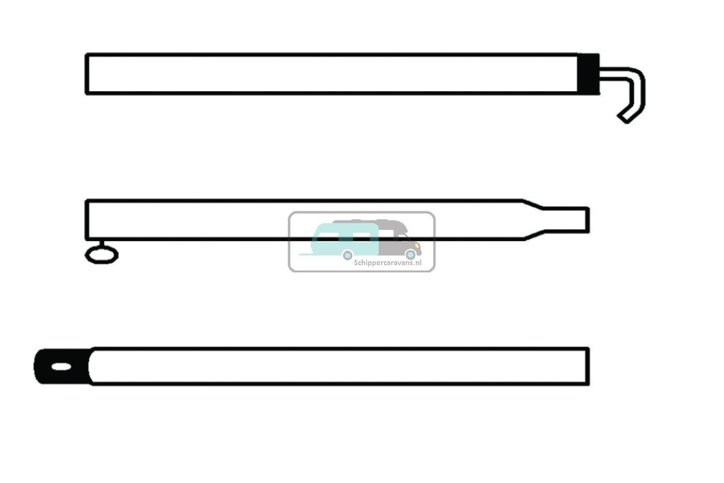 [OCS_A0029834] Campking Luifelnokstok 22/19mm 180-250cm Premium