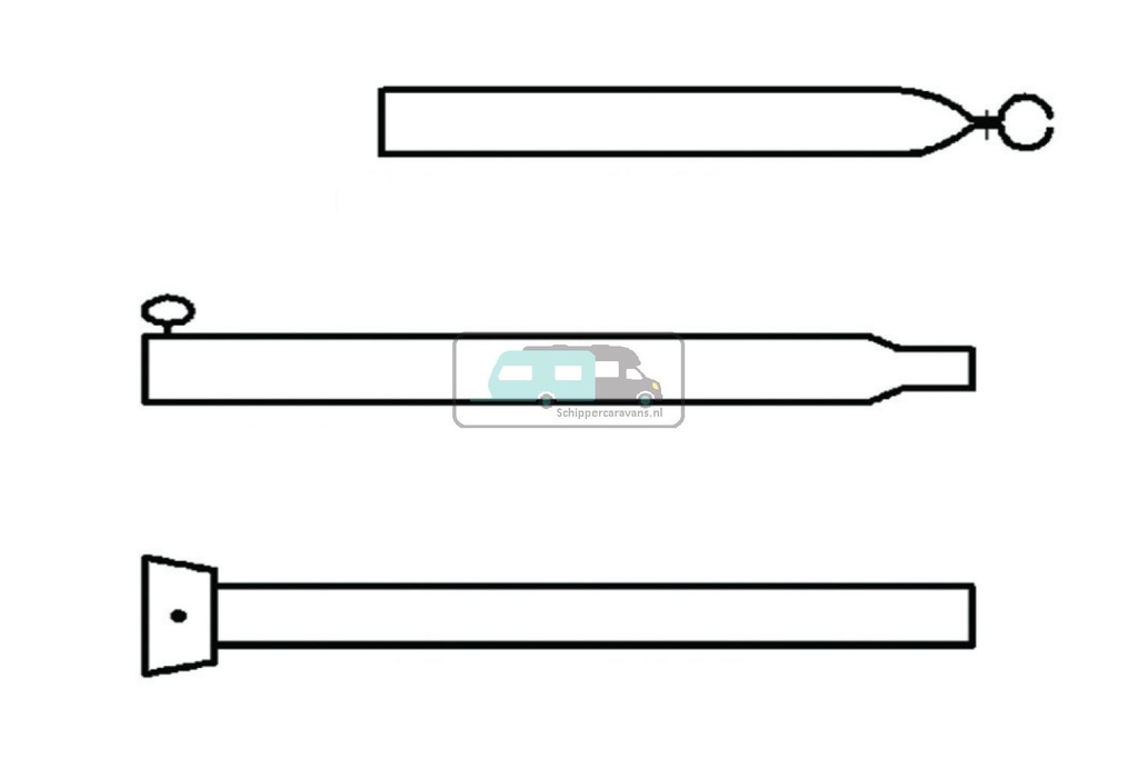 [OCS_A0029873] Campking Stormstok 22/19mm 170-250 + Klapvoet Basic