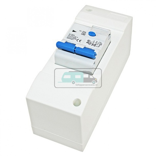 [OCS_A0010970L] Aardlekschakelaar. 25Amp. Voorzien van kast.