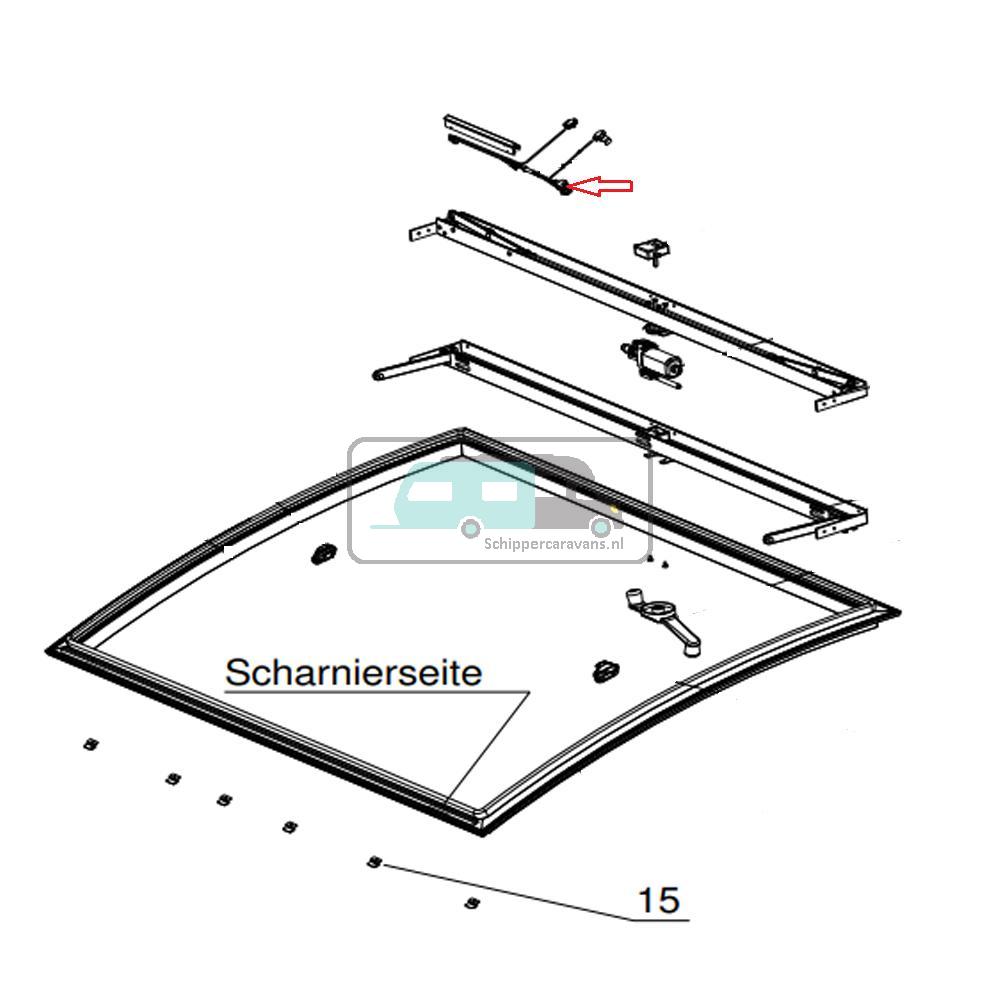 [OCS_A0031138] Dometic SkyView Afdekrand Kabelboom