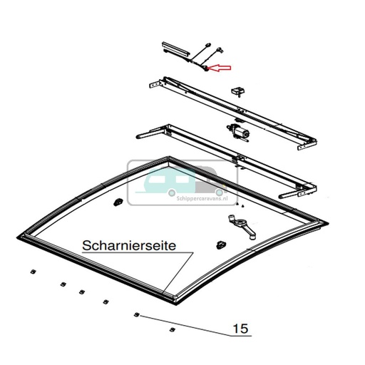 [OCS_0402520] Dometic SkyView Afdekrand Kabelboom