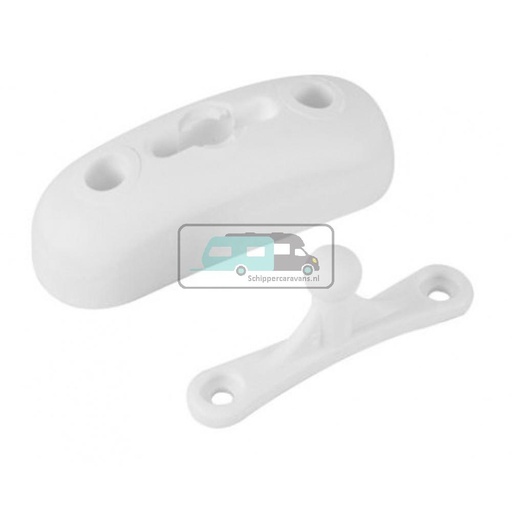 [OCS_A0008481L] Deurvanger 2-delig met kogelkop Wit