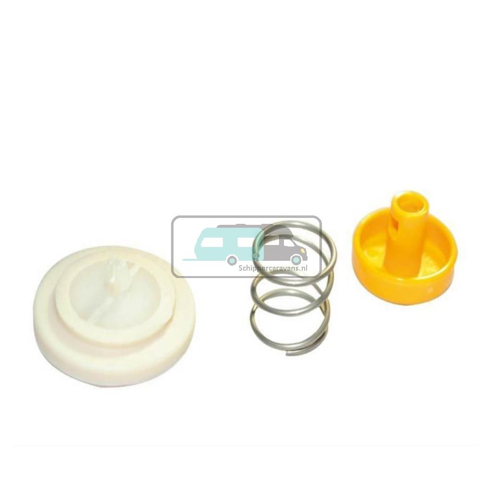 [OCS_A9905327] Beluchtingsknop + veer. geel