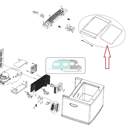 [OCS_A0030646] Dometic CK40D Afdichter Deksel