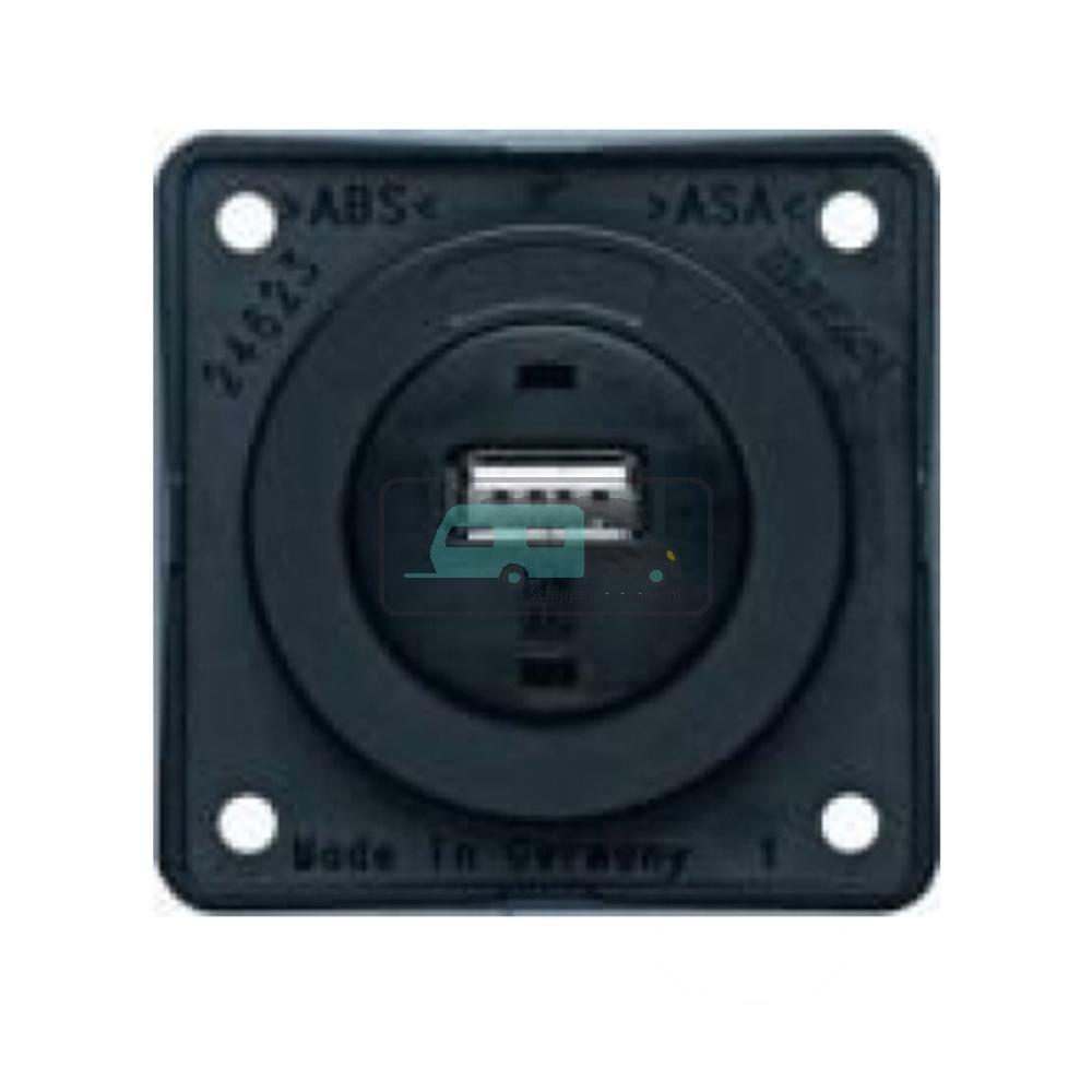 [OCS_A0032303L] Berker Contactdoos 1x USB Lader 12V Inbouw Zwart Mat