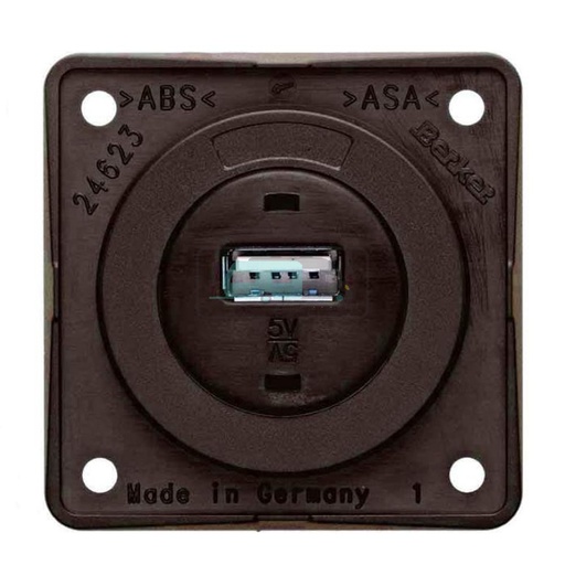 [OCS_1144103B] Berker Contactdoos 1x USB Lader 12V Inbouw Bruin Mat