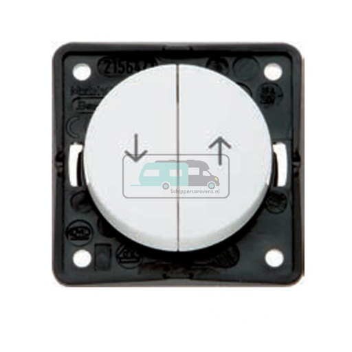 [OCS_1144138B] Berker Jalouzie Drukcontact Flow/Pure Inbouw Wit Hoogglans