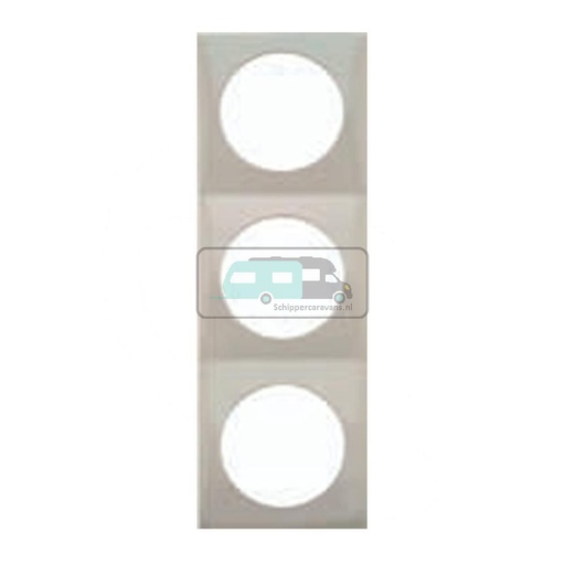 [OCS_1144143B] Berker Afdekraam Flow 3-Vaks Chroom Gelakt